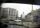The Hole in the Road, Castle Square roundabout looking towards House of Fraser and High Street, c. 1994