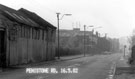 Penistone Road looking towards Rutland Works and Regent Works with a motor car leaving Rutland Road