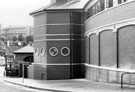 Pond Hill looking towards the Old Queens Head public house with the Pond Street bus station in the foreground
