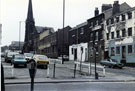 Carver Street from Wellington Street showing Nos. 75 - 71; 69, Sheffield Metal Company Ltd., warehouse; Nos. 61-49, Samuel Staniforth Ltd, cutlery forgers, No.45 and St. Matthews' Church