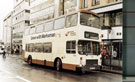 View: t03158 No. 52 Bus (Reg. NKU 143X) destination Crookes in High Street, c. 1981