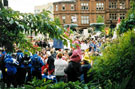 View: t03296 Opening ceremony, World Firefighters Games, Peace Gardens looking towards St. Pauls Parade