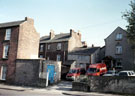 No. 213 (extreme left); Electricity Sub Station and 219, Priory Road with the rear of Nos. 12 and 10, Priory Avenue (in the background left)