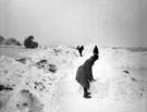 Prisoners of war doing snow clearing at Lodge Moor