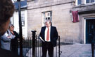 Unveiling of the Plaque, Hillsborough Branch Library with (left) Helen Jackson Labour M.P. for Hillsborough