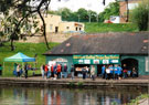 View: t03802 Dragon Boat Festival, Crookes Valley Park with Dam House, bar and restaurant  in the background