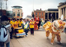 Lions and Drummer leave Barkers Pool during the Chinese New Year Procession 