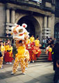 View: t03846 Traditional Lion Dance outside the Town Hall during the Chinese New Year Celebrations