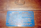 Plaques to commemorate the refurbishment in 1990/91 of the Wicker Arches