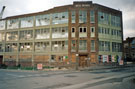 Derelict Ernest H. Hill, Beta Works, manufacturers of spraying equipment; garden and disinfectant sprays; motor accessories; air fluid pumps; Nesthill specialists and brass founders, Fitzwilliam Street and the junction with Broomhall Street 