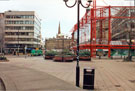 View: t03988 Barkers Pool looking towards Fargate showing (left) New Oxford House, offices
