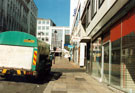 King Street looking towards Angel Street showing properties including (right) No. 39 Smiley's Cafe