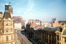 Elevated view of the Town Hall and Surrey Street looking towards Leopold Street from the Town Hall Extension 