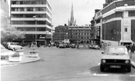 View: t04125 Barkers Pool looking towards Town Hall Square with (right) the Gaumont Cinema and (left) New Oxford House Offices