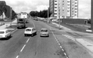 View: t04150 Stannington Road at the junction with Deer Park Road looking towards the subway