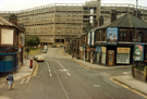 View: t04158 Langsett Road from the junctions with Ash Street left and Burgoyne Road right looking towards Kelvin Flats showing properties Nos. 72 etc left and 81, The Tops, hairdressers; 79-75 etc.