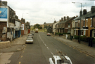 View: t04161 Langsett Road from outside Hillsborough Barracks looking towards the junction with Burnaby Street (right)