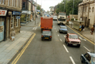 Nos. 560 - 562 Yorkshire Bank, Langsett Road looking towards Hillsborough Barracks with the former Hillsbrough Baths right and the junction with Rudyard Road left