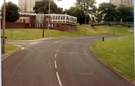 The Jervis Lum public house and footbridge over Park Grange Road with Norfolk Park Flats in the background