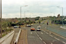 Entrance to the subway, Ridgeway Road at the crossroads with Hollinsend Road looking south