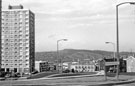 Netherthorpe Flats from Netherthorpe Road looking towards Parkwood Springs in the background
