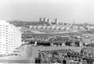 Martin Street Flats and Bromley Street (bottom right) looking towards Pye Bank Flats
