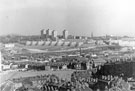 Bromley Street (bottom left) and Mushroom Lane looking towards Pye Bank Flats
