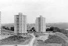Council flats in the Callow part of the Gleadless Valley estate, probably 1962 when tower blocks were built at Callow Mount, Drive and Place.