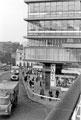 View: t04450 Elevated view of Waingate and Castle Market showing businesses including Bunneys (Hosiery) Ltd., drapers, No. 2 Waingate