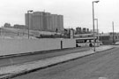 View: t04482 Pond Street bus station and Harmer Lane looking towards Claywood Flats and Sheffield Midland railway station (right)