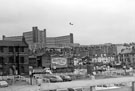 Looking across Sheaf Street area towards Hyde Park Flats