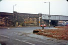 Heeley Bridge, London Road from Well Road with the site of Heeley Cinema in the foreground