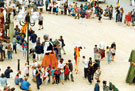 View: t04683 Elevated view of the Dorchester Giants in Tudor Square during the World Student Games Cultural Festival 