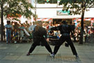 View: t04715 Slow Motion Street Fighters, Fargate during the World Student Games Cultural Festival 