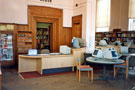 View: t04726 Arts and Social Science Reference Library, Central Library, Surrey Street showing the counter after the Dynix computer system became operable 