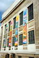 View: t04785 School banners covering the Central Library, Tudor Square during the Cultural Festival