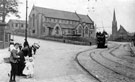 View: t04800 Firth Park Road at the junction with Barnsley Road looking towards St. Cuthberts and Trinity Methodist Church in the background 