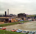 Looking towards Billian Confectionery Co. Ltd., pickle manufacturers, Maltravers Street; former Thomas Turton and Sons, Sheaf Works (centre) and Bernard Road Incinerator (left)