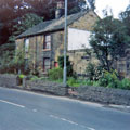 Wharncliffe Side cottages, Main Road at the corner of Green Lane looking towards Sheffield.