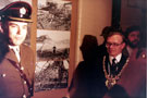 Councillor Roy Munn, Lord Mayor at the presentation to Sheffield of the Hermann 1,000kg bomb dropped in Lancing Road12-13th December 1940 and discovered during excavation work for drain laying on 9th Feb 1985