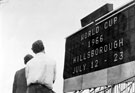 Electronic scoreboard, Hillsborough football ground for the World Cup, July 12-23, 1966