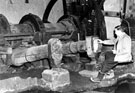 Water driven tilt hammer, Abbeydale Industrial Hamlet formerly W. Tyzack Sons and Turner Ltd., manufacturers of files, saws, scythes etc.