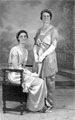 Miss Florrie Barker of Norton (right) and unidentified performer in costume for their Amateur Dramatic performance Miss Florrie Barker of Norton (right) and unidentified performer in costume for their Amateur Dramatic performance
