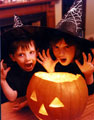 Children at Halloween