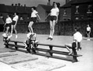 Physical training at Ann's Road Council School, Heeley, during Education Week
