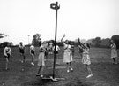 Pupils from Carter Knowle Council School playing netball, during Education Week, at Abbeydale Playing Fields (off Carterknowle Road)