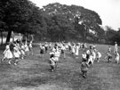 Physical training during Education Week for pupils of Dore Church of England School, at Dore Village Green