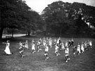 Physical training during Education Week for pupils of Dore Church of England School, at Dore Village Green