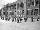 Physical training during Education Week at Burngreave County School (later Byron Wood Infant and Junior School), Earldom Road