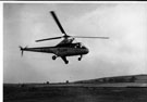 Westland Widgeon helicopter test flight - landed on former Lodge Moor POW Camp Westland Widgeon helicopter test flight - landed on former Lodge Moor POW Camp